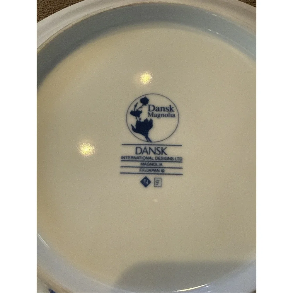 Dansk Magnolia Porcelain Blue On White 12
